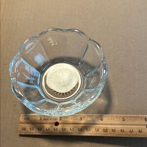 Small Vintage Scalloped Clear Glass Bowl